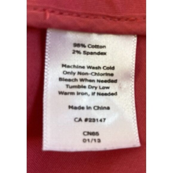 Talbots Womens Jacket Sz XL Pink Coral Button Up Pockets Cotton Long Sleeve - Picture 11 of 11